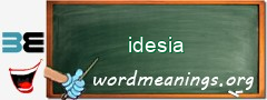 WordMeaning blackboard for idesia